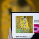 NFT presentation "The Kiss" by Gustav Klimt at the Belvedere.